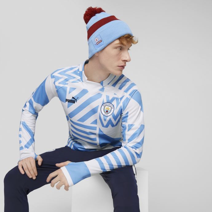 équipe Bleu Clair-rouge Intense Puma Canada Manchester City F.c. Bonnet à Pompon