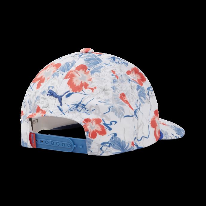 Casquette De Golf Nassau Rope Snapback White-cobalt-hot Coral Puma Canada