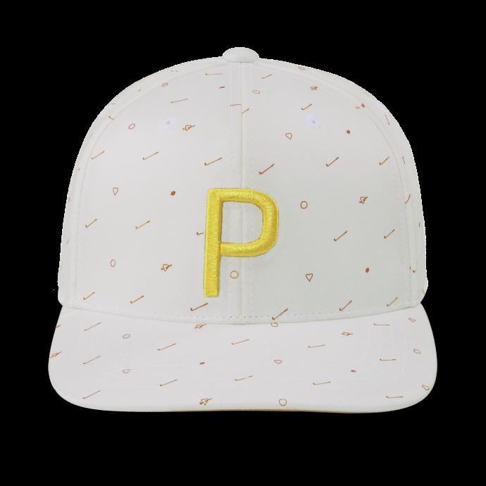 Puma Canada Love Golf P Snapback Casquette De Golf Pour Hommes Blanc Brillant-graine De Moutarde

