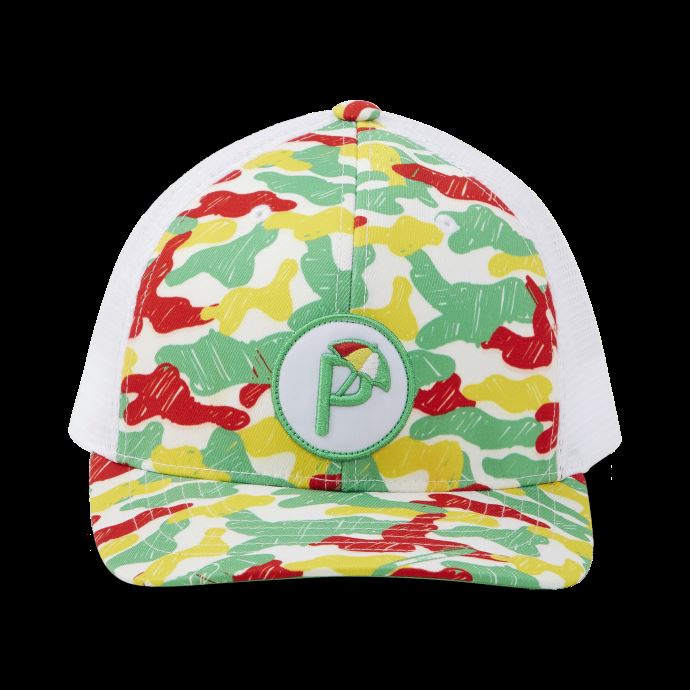 Casquette De Golf Palmer Camo Snapback Pour Hommes Puma Canada Blanc Brillant-vert Brillant
