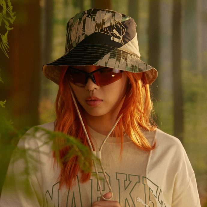 Chapeau Seau Puma Canada X Market Immaculé-noir-aop
