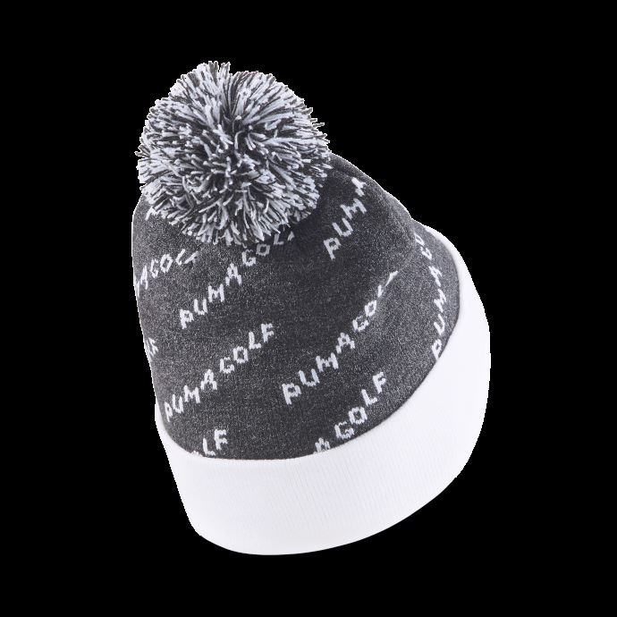 Puma Canada P Bonnet De Golf à Pompon Amovible Noir-blanc Brillant Hommes