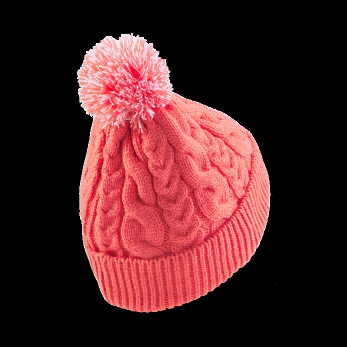 Puma Canada Cable Pom-pom Golf Bonnet Femme Carnation Rose-bright White