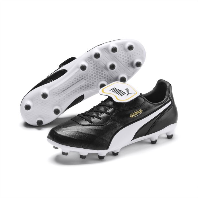 Puma Canada King Top Fg Chaussures De Football Unisexe Noir-blanc
