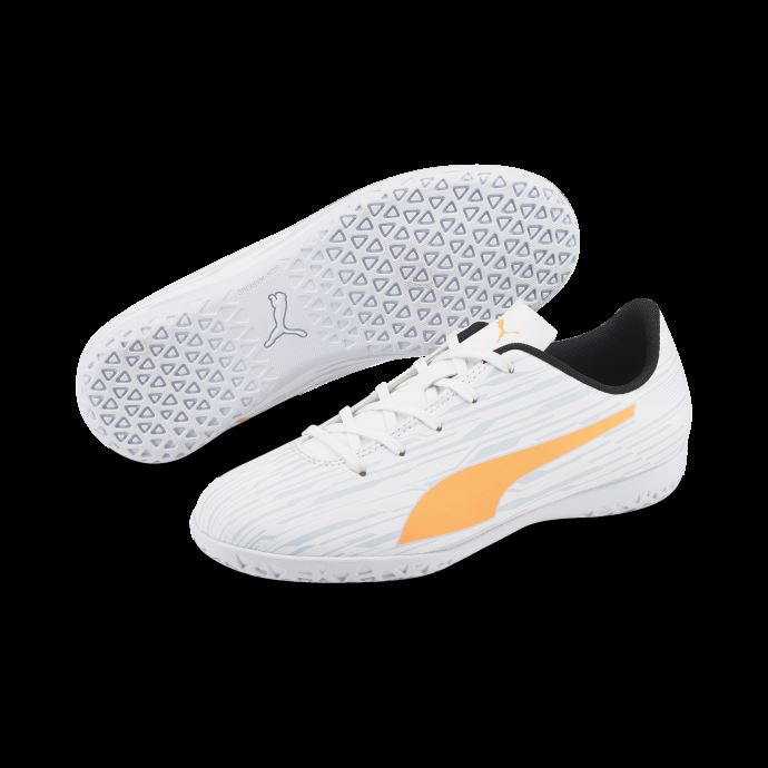 Rapido Iii It Chaussures De Football Pour Jeunes Puma Canada White-neon Citrus-arctic Ice