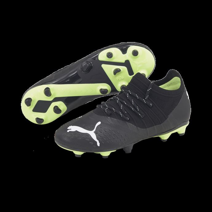 Puma Canada Future 2.3 Fg-ag Chaussures De Football Pour Jeunes Noir-blanc-fizzy Light