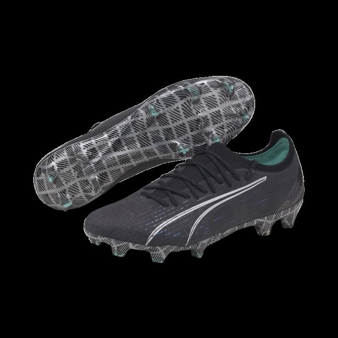 Chaussures De Football Ultra Ultime Fg-ag Noir-blanc-elektro Aqua Puma Canada
