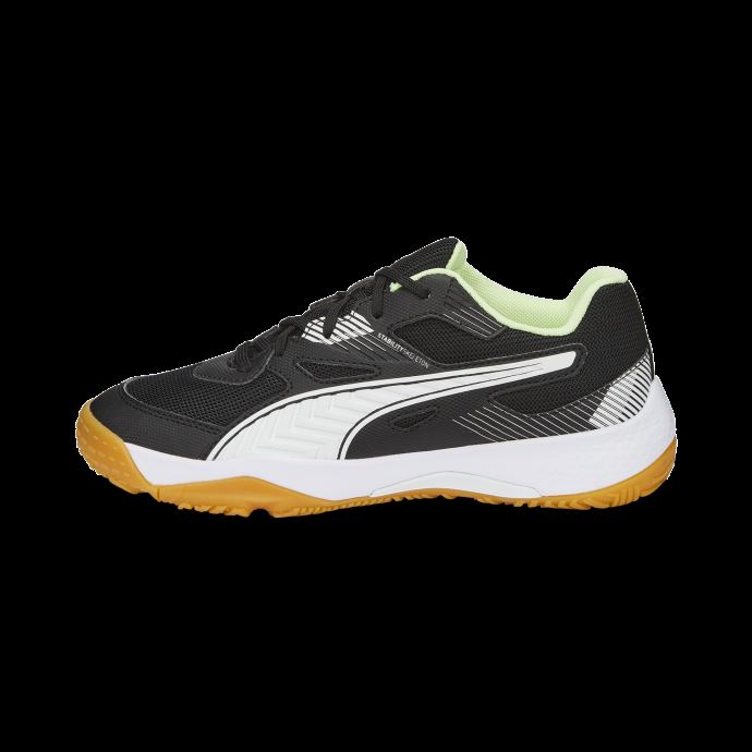 Puma Canada Noir-blanc-fizzy Light-gum Solarflash Ii Chaussures De Sport En Salle Jeunesse