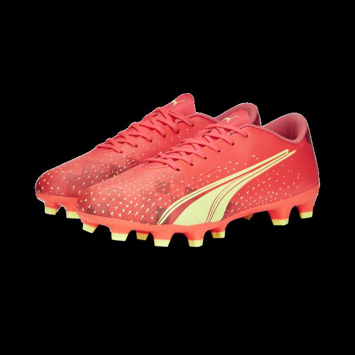 Chaussures De Football Puma Canada Firey Coral-fizzy Light-black Ultra Play Fg-ag Pour Homme