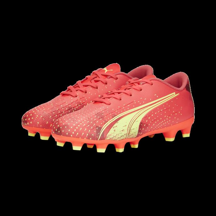 Puma Canada Ultra Play Fg-ag Chaussures De Football Jeunesse Firey Coral-fizzy Light-black