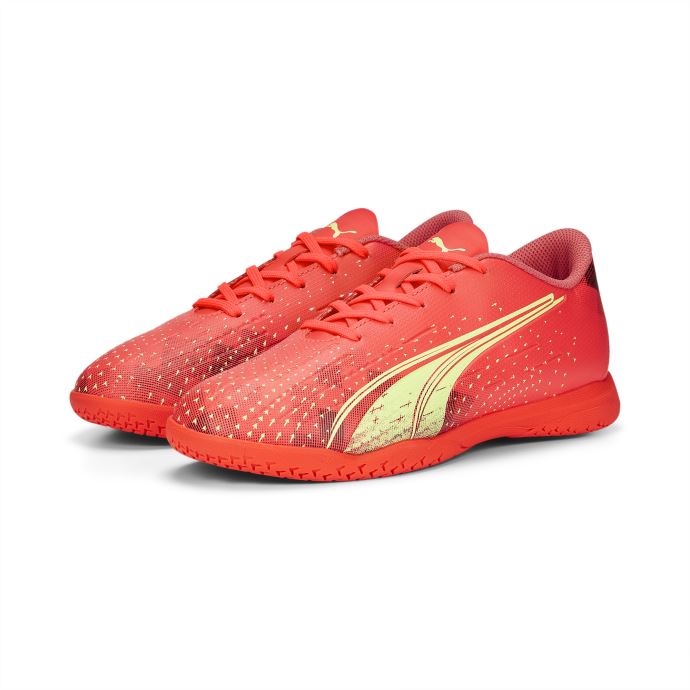 Puma Canada Ultra Play It Chaussures De Football Jeunesse Firey Coral-fizzy Light-black