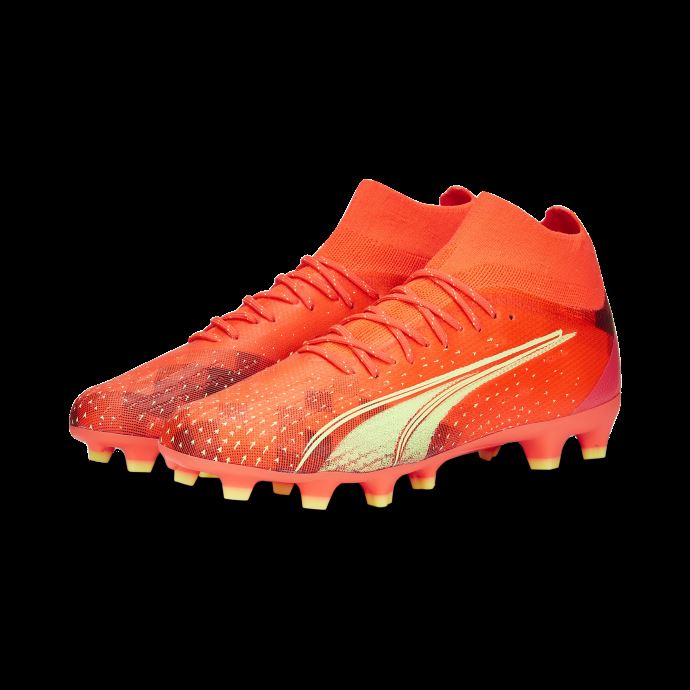 Crampons De Football Puma Canada Ultra Pro Fg-ag Corail Vif-fizzy Noir Clair