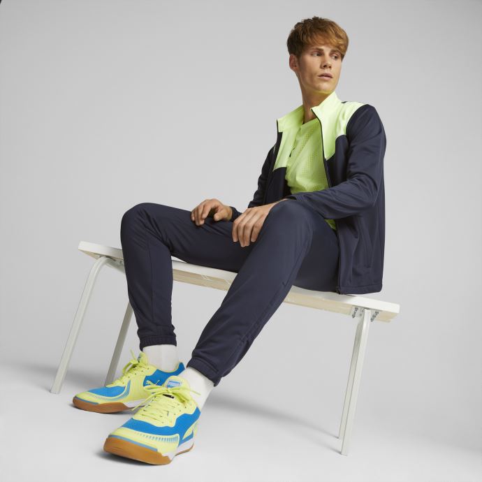 Puma Canada Bleu Azur-fresh Jaune-blanc-gum Pressing Iii Chaussures De Football En Salle
