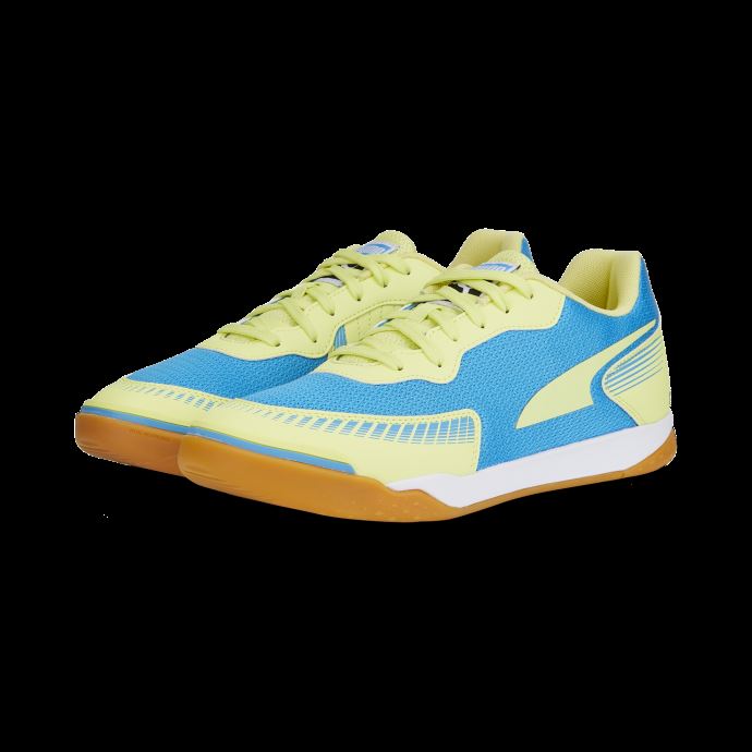 Puma Canada Bleu Azur-fresh Jaune-blanc-gum Pressing Iii Chaussures De Football En Salle
