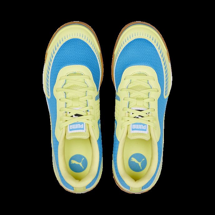 Puma Canada Bleu Azur-fresh Jaune-blanc-gum Pressing Iii Chaussures De Football En Salle
