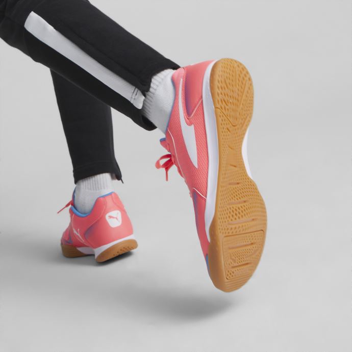 Chaussures De Football En Salle Puma Canada Pressing Iii Sunset Glow-white-bleu Azur-gum