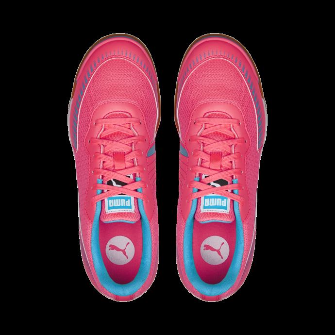 Chaussures De Football En Salle Puma Canada Pressing Iii Sunset Glow-white-bleu Azur-gum
