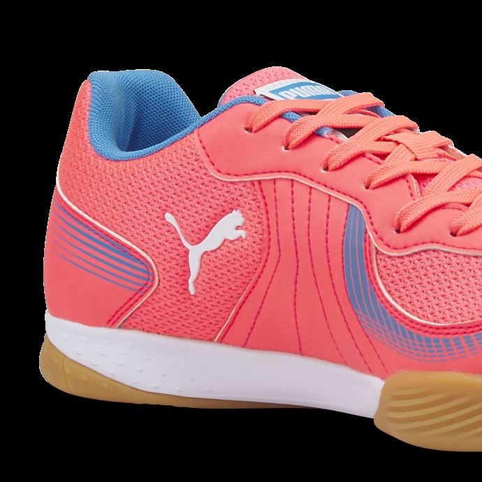 Chaussures De Football En Salle Puma Canada Pressing Iii Sunset Glow-white-bleu Azur-gum
