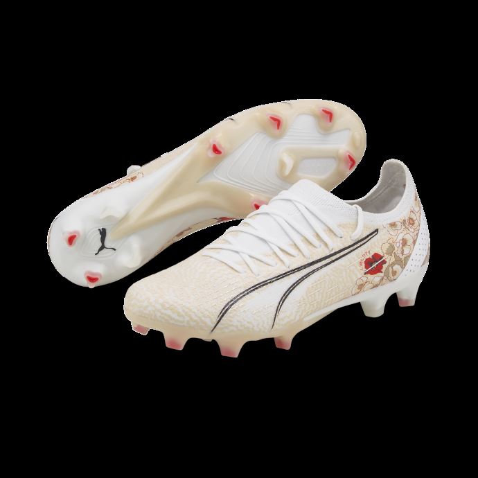 Chaussures De Football Puma Canada X Liberty Ultra Fg-ag Blanc-noir-sun Kiss Femme
