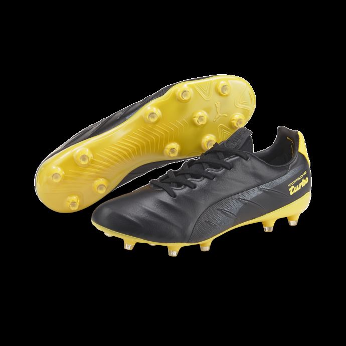Chaussures De Football King Platinum 21 Turbo Fg-ag Pour Hommes Noir-citron Chrome Puma Canada