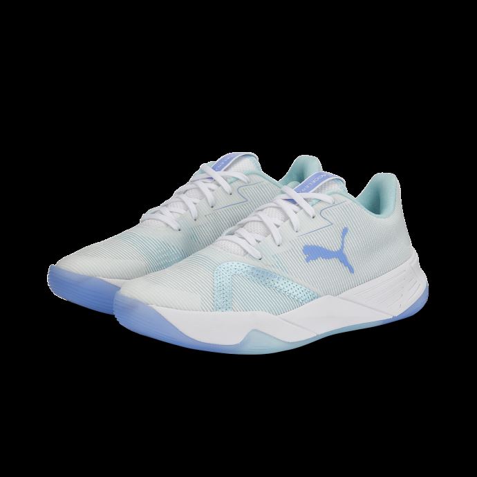 Blanc-elektro Violet-aqua Puma Canada Accélérer Turbo Nitro Ii W+ Chaussures De Sport En Salle