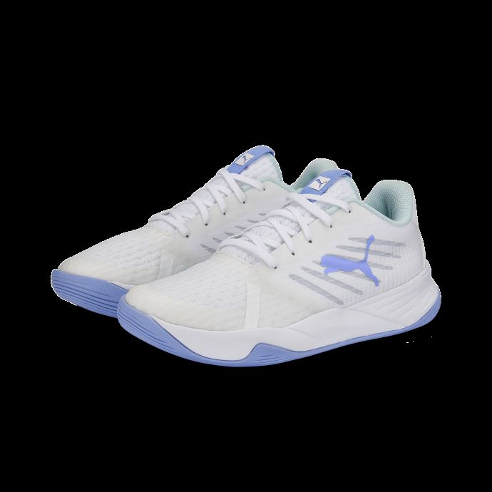 Blanc-nitro Bleu-elektro Violet Puma Canada Accelerate Pro Ii Chaussures De Sport En Salle Femme