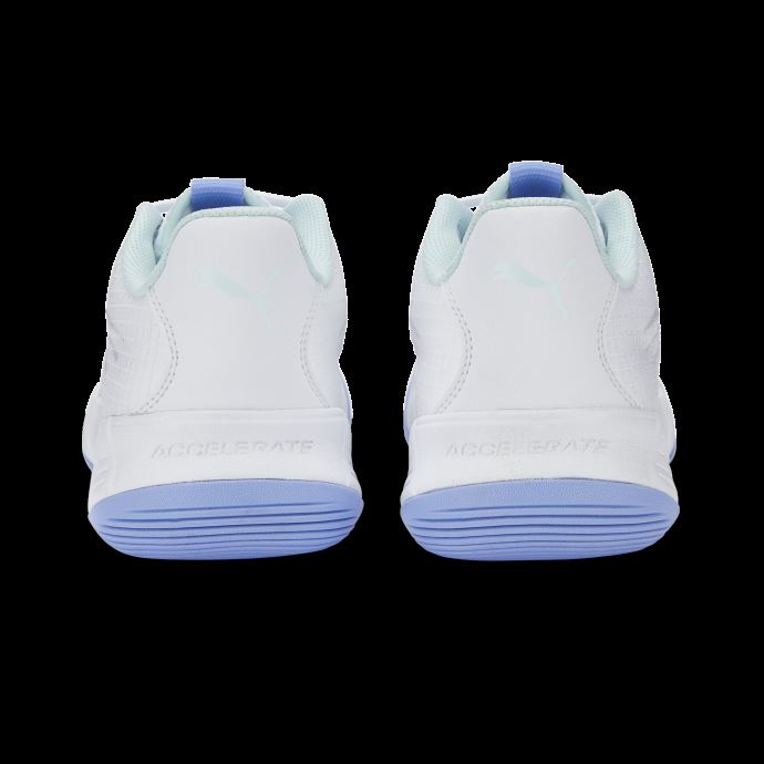 Blanc-nitro Bleu-elektro Violet Puma Canada Accelerate Pro Ii Chaussures De Sport En Salle Femme
