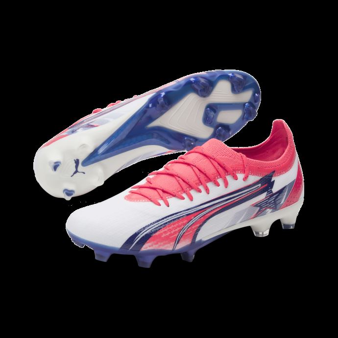 Puma Canada X Christian Pulisic Ultra Ultimate Fg-ag Crampons De Football Blanc-blazing Blue-sunblaze