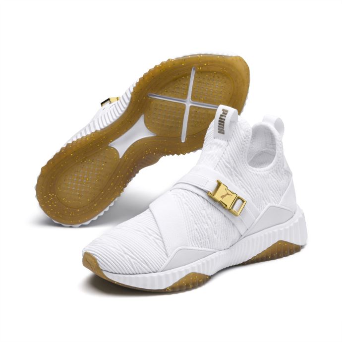 Baskets Puma Canada Defy Varsity Mid Blanc Métallisé Pour Femme
