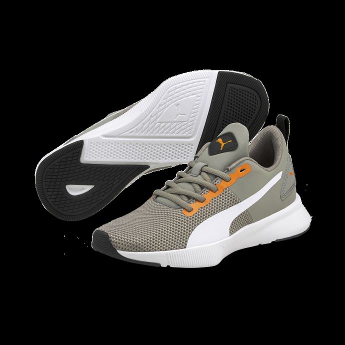 Flyer Runner Junior Baskets Blanc-steeple Gris-orange Puma Canada