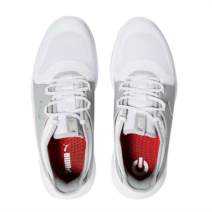 Chaussures De Golf Puma Canada Ignite Fasten8 Taille Haute Blanc-argent Pour Hommes
