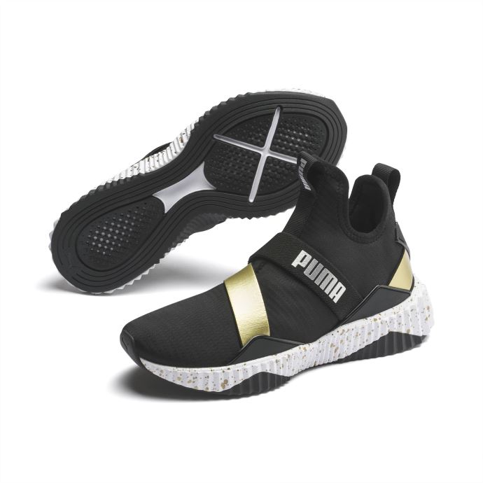 Puma Canada Defy Mid Metal Chaussures D'entrainement Femme Noir-blanc
