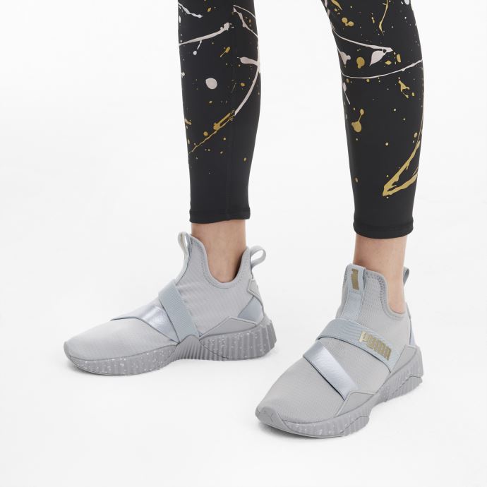 Chaussures D'entraînement Defy Mid Metal Pour Femmes Taille Haute-argent Puma Canada