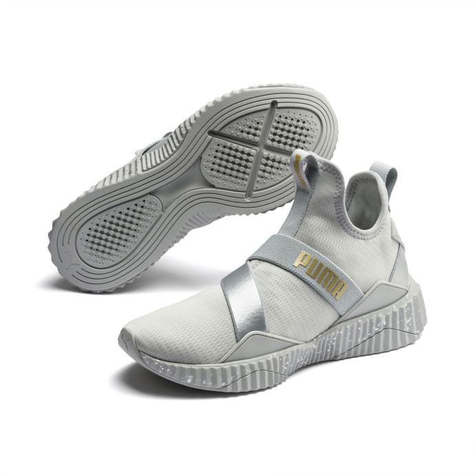 Chaussures D'entraînement Defy Mid Metal Pour Femmes Taille Haute-argent Puma Canada

