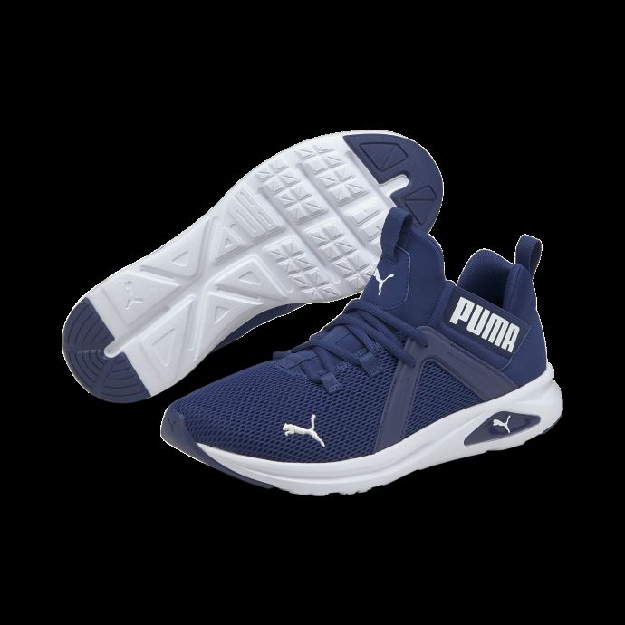 Enzo 2 Chaussures De Course Pour Hommes Puma Canada Elektro Bleu-blanc