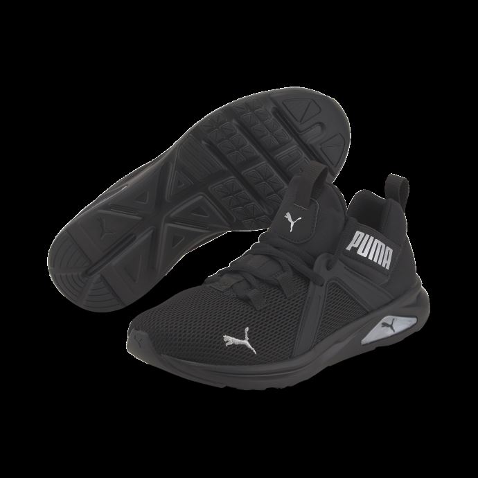 Puma Canada Enzo 2 Chaussures De Course Pour Femmes Noir-argent Métallisé
