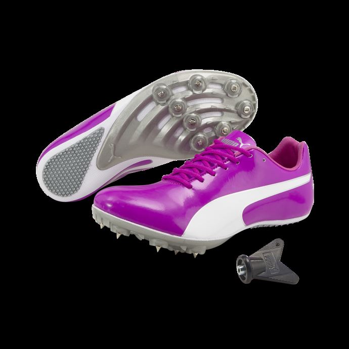 Puma Canada Evospeed Sprint 10 Track Spikes Deep Orchid-blanc-argent