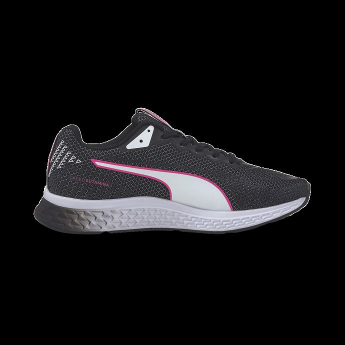 Puma Canada Speed Sutamina 2 Chaussures De Course Pour Femmes Noir-blanc-rose Lumineux
