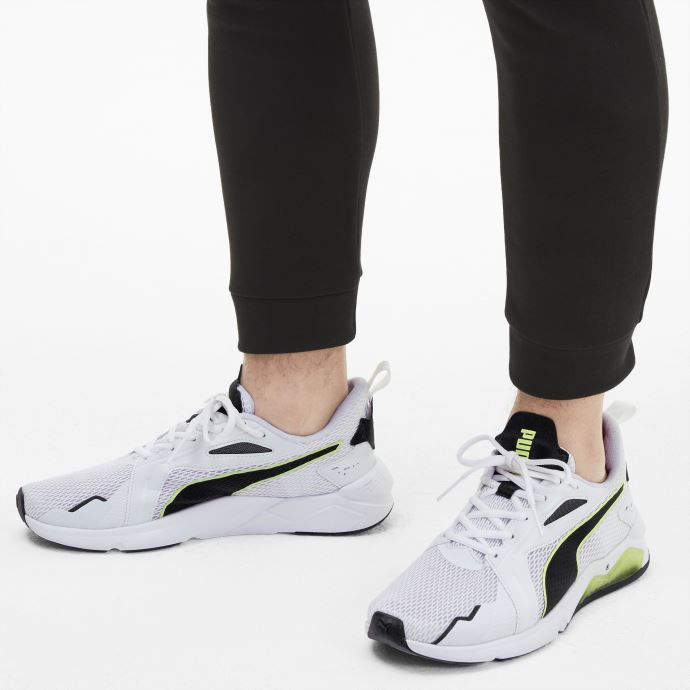 Chaussures D'entraînement Lqdcell Method Homme Blanc-noir-jaune Pétillant Puma Canada