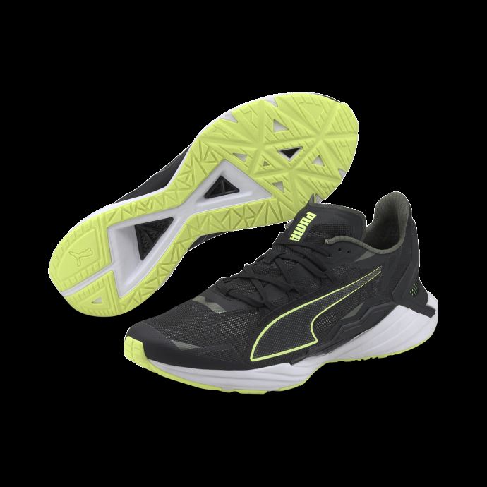 Puma Canada Ultraride Chaussures De Course Pour Hommes Noir-elektro Vert-blanc
