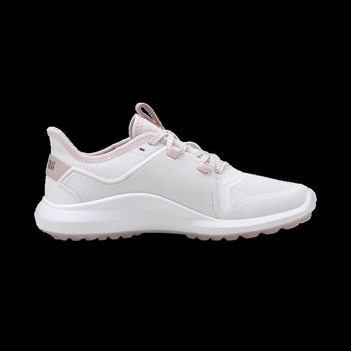 Puma Canada Ignite Fasten8 Chaussures De Golf Femme Blanc-argent-rose
