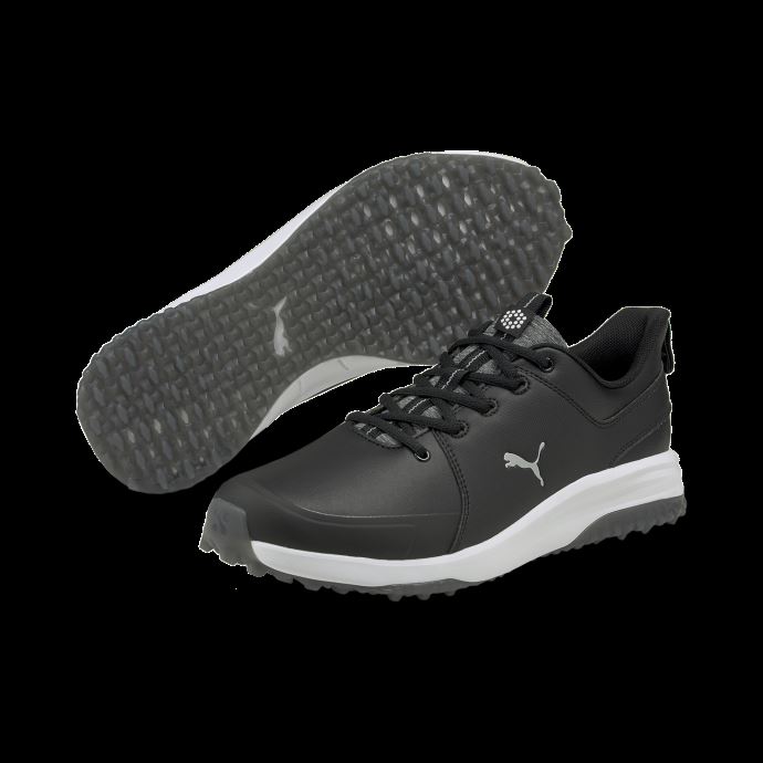 Chaussures De Golf Puma Canada Black-silver-quiet Shade Grip Fusion Pro 3.0 Pour Homme