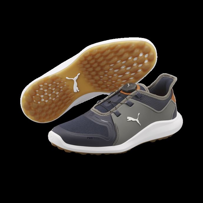 Chaussures De Golf Puma Canada Ignite Fasten8 Disc Bleu Marine Blazer-silver-quiet Shade Pour Hommes