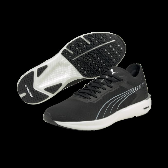 Puma Canada Liberate Nitro Chaussures De Course Pour Hommes Noir-blanc-argent