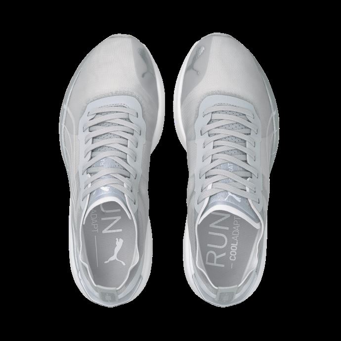 Puma Canada Liberate Nitro Cooladapt Blanc-gris Violet-argent Chaussures De Course Pour Femmes
