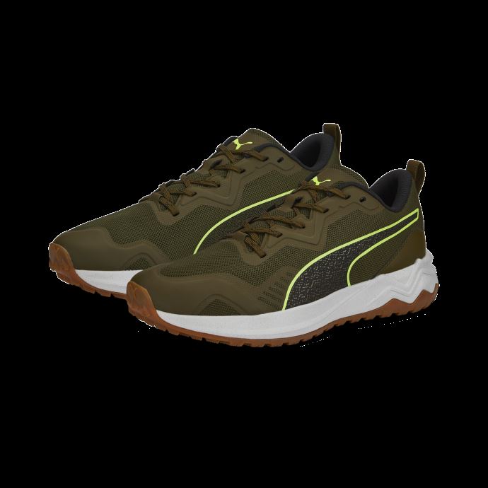Meilleures Chaussures De Course En Mousse Xterra Deep Olive-lime Squeeze Puma Canada
