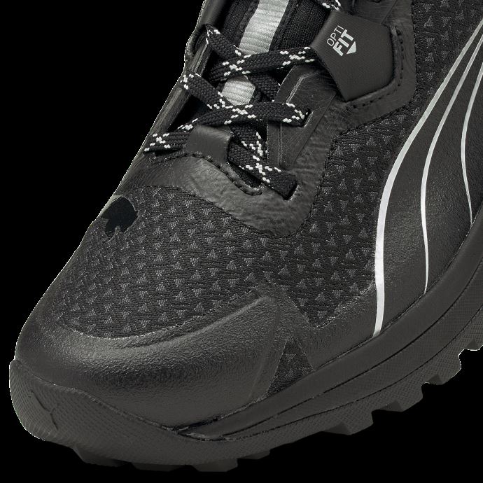 Puma Canada Voyage Nitro Gore-tex Chaussures De Course Pour Hommes Noir-argent Métallisé
