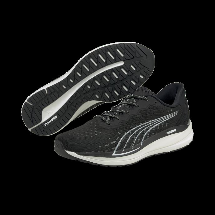 Puma Canada Magnify Nitro Chaussures De Course Pour Hommes Noir-castlerock-blanc
