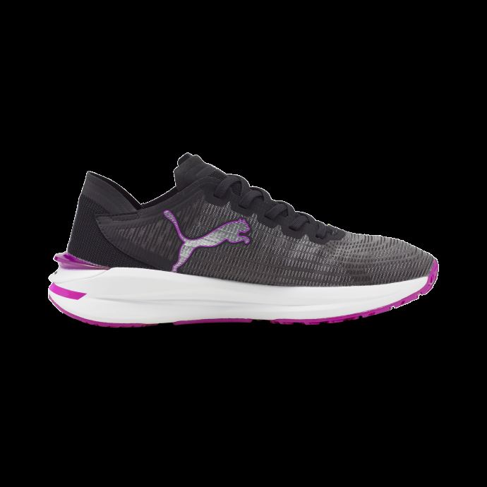 Puma Canada Noir-castlerock-deep Orchid Electrify Nitro Chaussures De Course Pour Femmes
