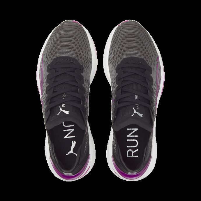 Puma Canada Noir-castlerock-deep Orchid Electrify Nitro Chaussures De Course Pour Femmes
